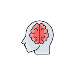 Healthy Mind icon design with white background stock illustration