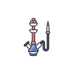 Shisha icon design with white background stock illustration