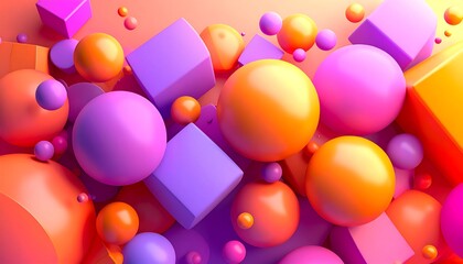 Abstract geometric shapes in vibrant colors