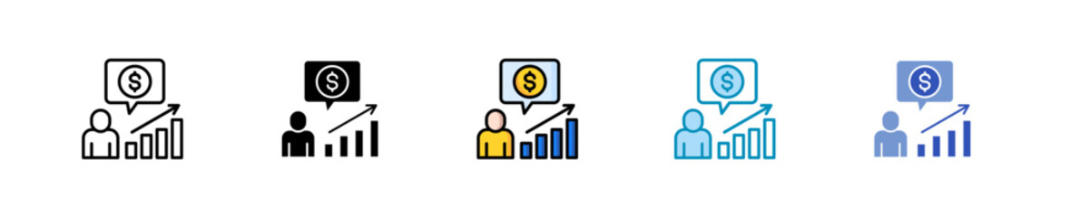 Business Consulting  Icon Set Multiple Style Collection