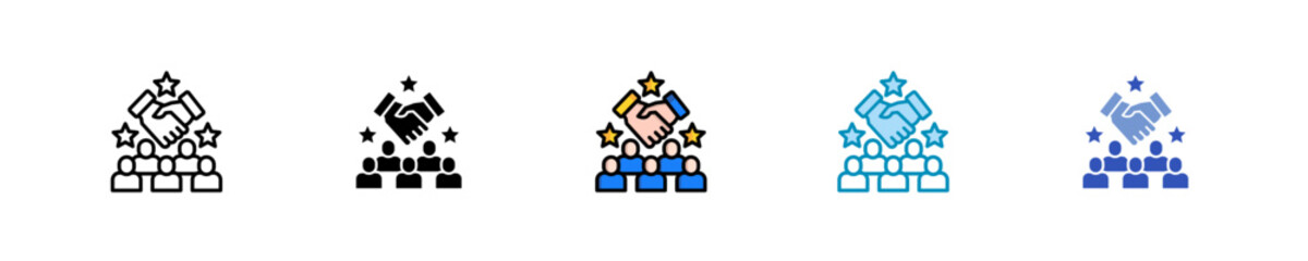 Obraz premium Customer Relationship Icon Set Multiple Style Collection