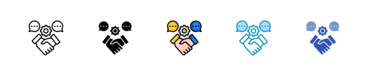 Negotiation Skills  Icon Set Multiple Style Collection