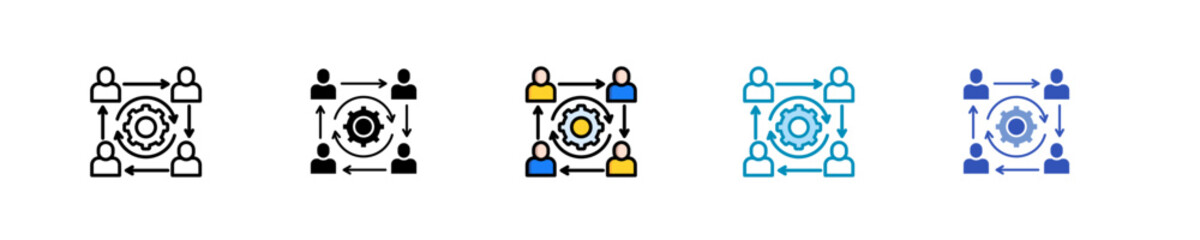 Partnership Alignment  Icon Set Multiple Style Collection