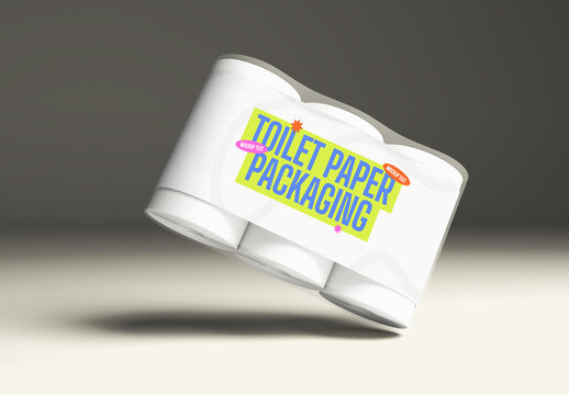Toilet Paper Roll Packaging Mockup