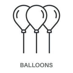 Simple Balloons Design Icon, Simple Style Design Inspiration For Any Logos Interface And Purpose