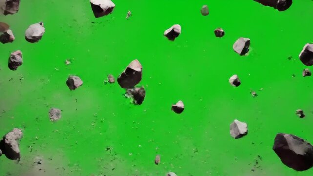 3d animation of explosion breaking wall animated collapsing to reveal hole green screen collapse tear down destruction vfx smash
