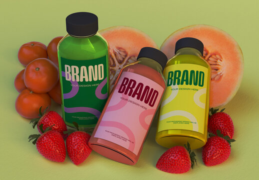 Fresh Juice Packaging Mockup
