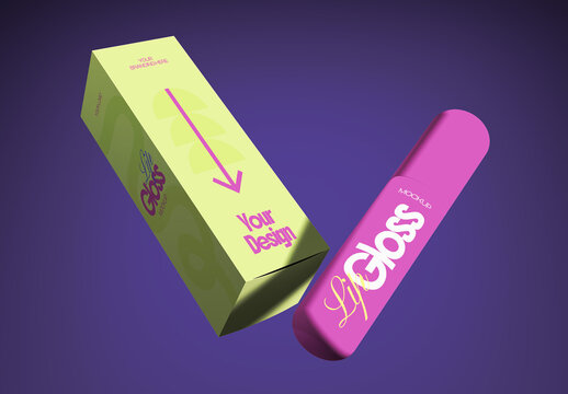 Lip Gloss Bottle Mockup