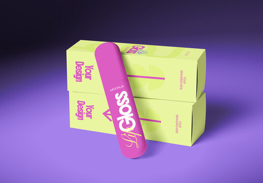 Lip Gloss Tube Mockup