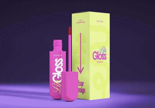 Lip Gloss Packaging Mockup