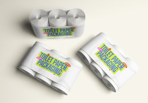 Roll Tissue Packaging Mockup
