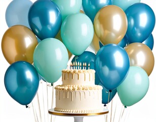 party balloons isolated on white