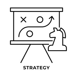 Single Icon Strategy. Perfect for Presentation, Website, apps, etc. Icon Outline Style