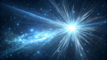 Fototapeta premium Cosmic Supernova Explosion in Deep Space with Radiant Starburst and Galaxy