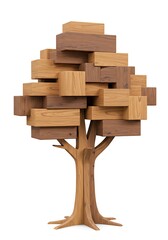 木立の幾何学：３Dレンダリング