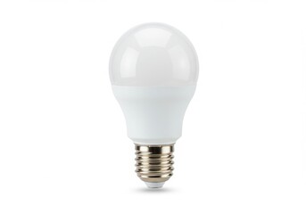 Modern white led light bulb with metal screw base