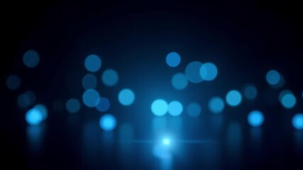 Blue bokeh lights background animation loop for presentation and video overlay effects free to use - Powered by Adobe