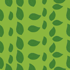 A refreshing summer leaves illustration, full of vibrant green tones that evoke a sense of moisture, life, and natural energy.