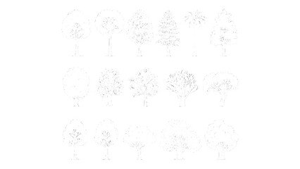 Stylized Trees Vector Illustration Woodland Design Element Nature Inspired Artwork