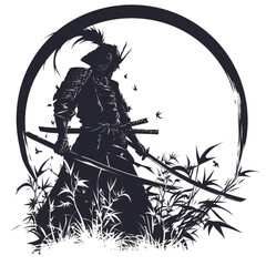 Silhouette of a hunter with rifle and soldier in vector illustration