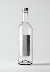 Fototapeta premium Clear glass bottle with blank label (5)