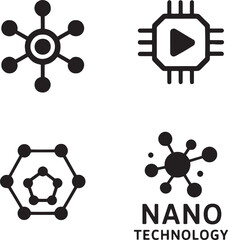 Set of Nano Technology logo