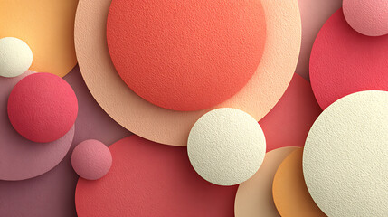 Abstract geometric design with overlapping colorful circles