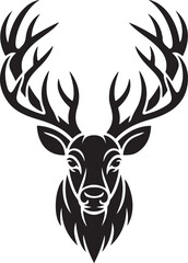 Naklejka premium Wildlife Stag Vector Pack – Editable Tribal Deer Head Illustrations