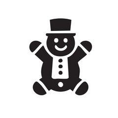 Fototapeta premium Christmas Icons – Black and White Silhouette Vector Set for Holiday Designs