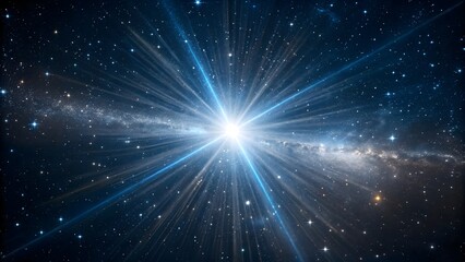Fototapeta premium Brilliant Stellar Explosion in Deep Space with Radiant Cosmic Light