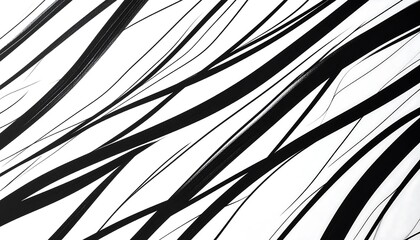 Obraz premium Abstract black and white swirly lines