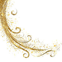 Gold ornate flowing design