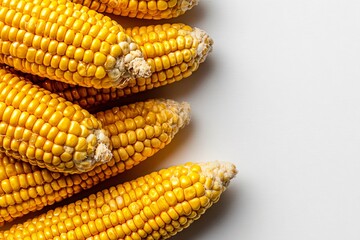 Harvesting Fresh Yellow Corn Farm Field Food Photography Natural Setting Close-Up View Agriculture Concept