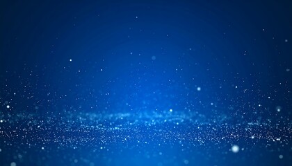 Obraz premium Abstract digital particles against a deep blue backdrop