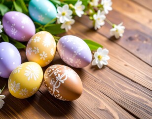 easter eggs in a basket