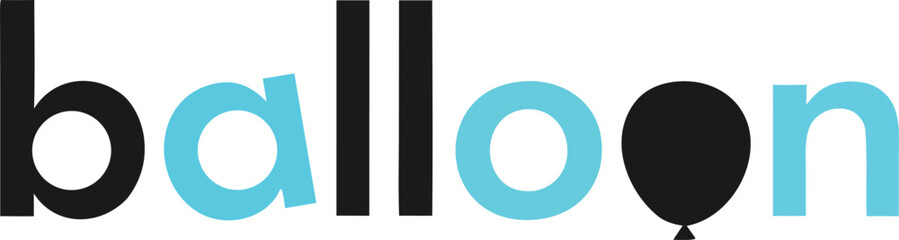Balloon Wordmark Logo with Creative Typography and Playful Design