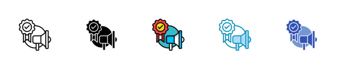 Brand Awareness  Icon Set Multiple Style Collection