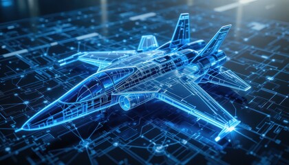 Blueprint of a Fighter Jet: Digital Design and Innovation