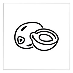 Obraz premium Minimalist Line Logo of Whole and Split Dates - AI Generated