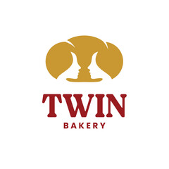 Twin Profiles Bakery Logo Design