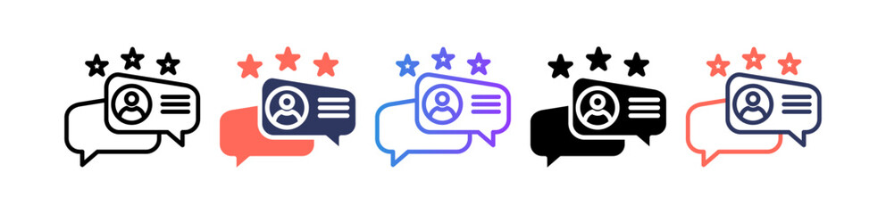 Reviews multiple icon