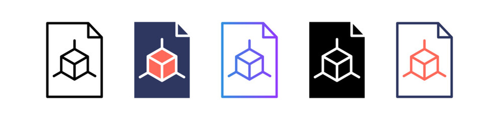 Cad Model multiple icon