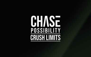 Illustration displaying inspiring text focused on achieving possibilities and surpassing limitations, set against a sleek and dark background for bold emphasis.