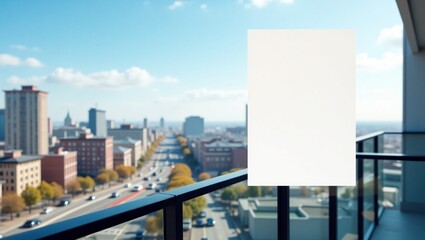 blank billboard in city