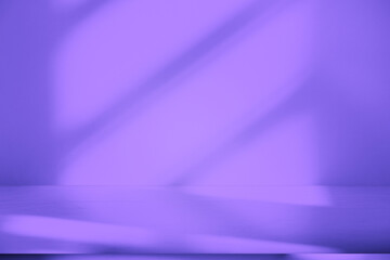 Wall interior background, studio and backdrops show products.with shadow from window color white and blue background for text insertion and presentation product	