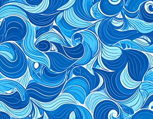 Abstract swirling blue pattern