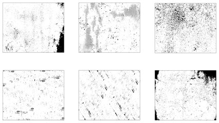 Grunge Urban Backgrounds set Grunge recycled paper. Crumpled paper texture with dirt and scratches.