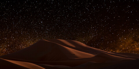 starry sky over the desert © Baki