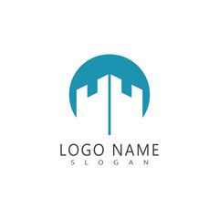 Stylized Castle logo vector and symbol design