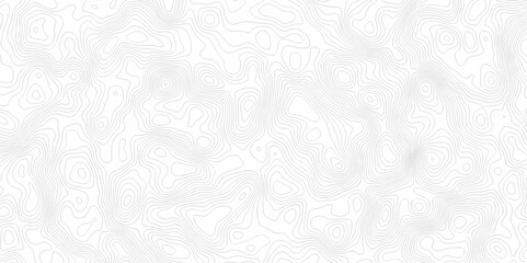 Lines map seamless topographic contour lines pattern. Geographic map and topographic contours map background. White wave paper reliefs. Black and white wave Seamless line.	